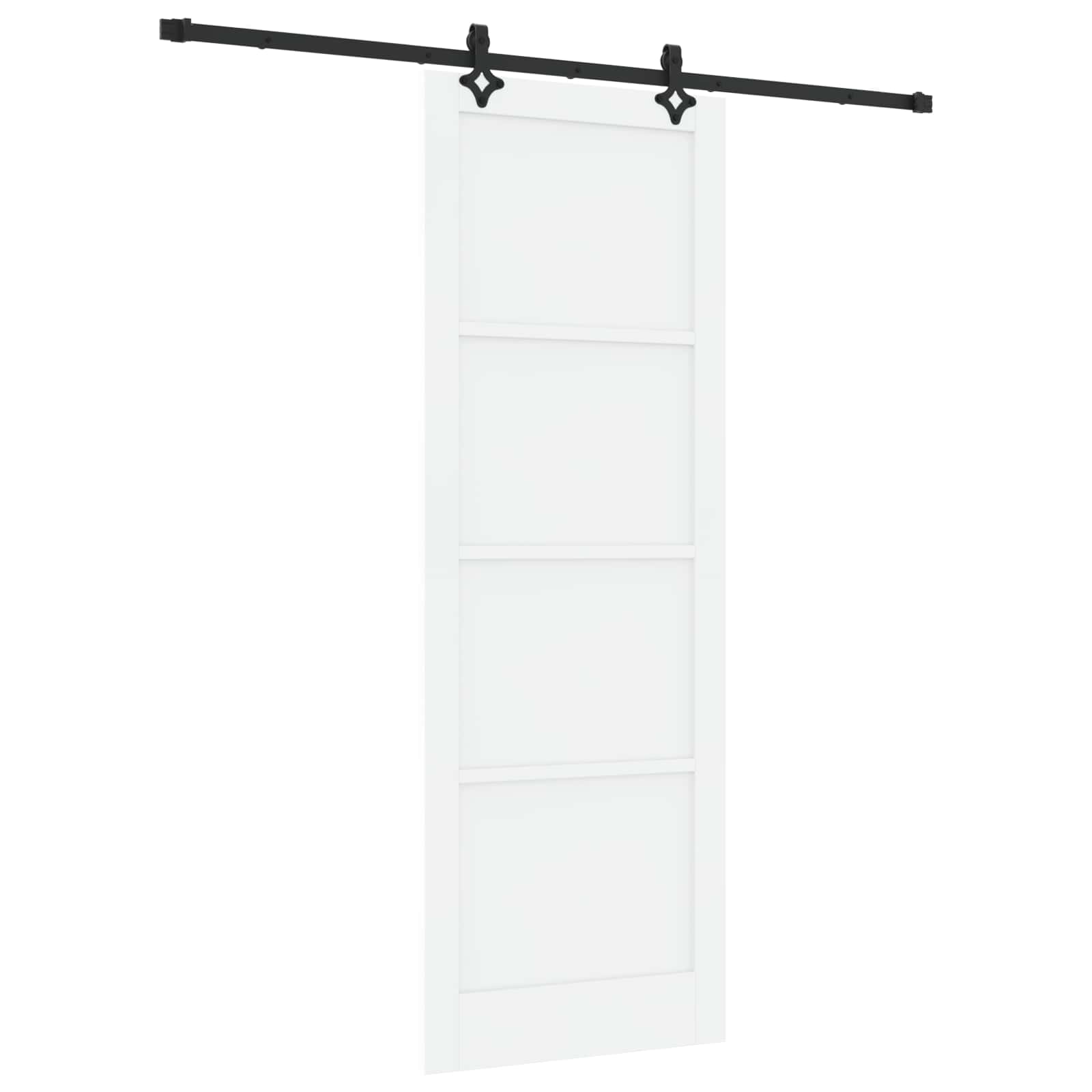 vidaXL Drzwi przesuwne ORKDAL Biały 83 x 232 cm Lite drewno sosnowe