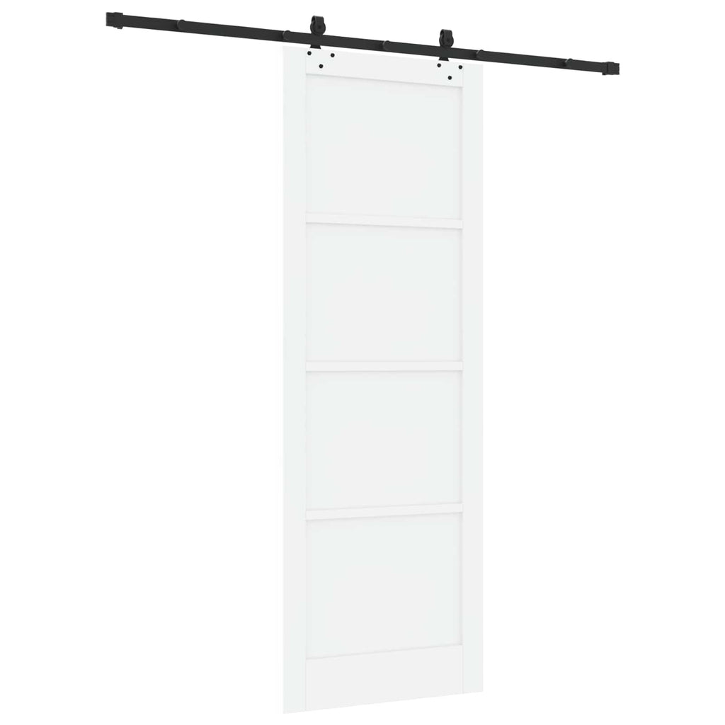 vidaXL Drzwi przesuwne ORKDAL Biały 83 x 232 cm Lite drewno sosnowe