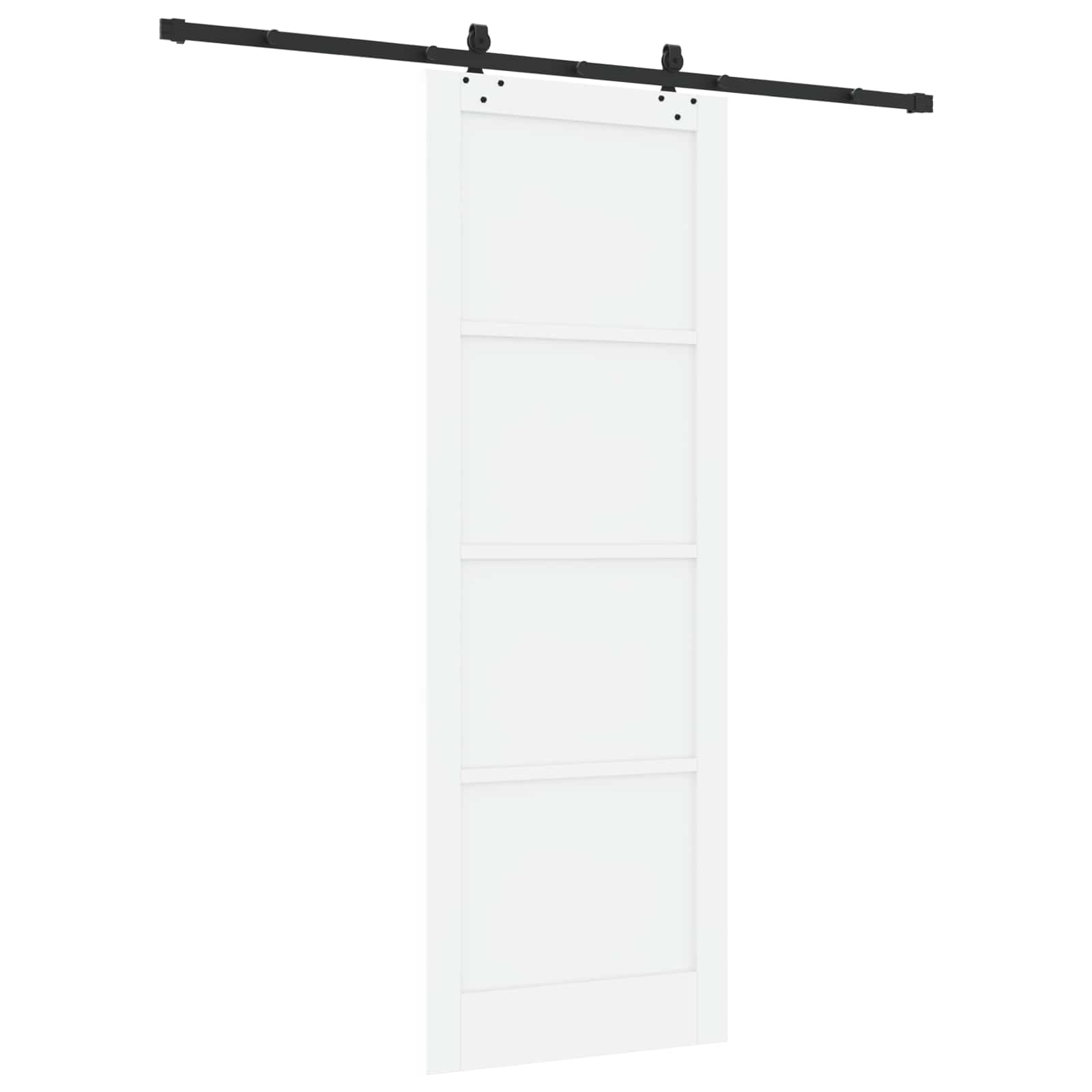 vidaXL Drzwi przesuwne ORKDAL Biały 83 x 232 cm Lite drewno sosnowe
