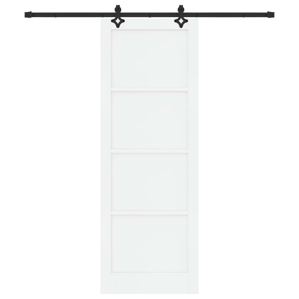 vidaXL Drzwi przesuwne ORKDAL Biały 83 x 232 cm Lite drewno sosnowe