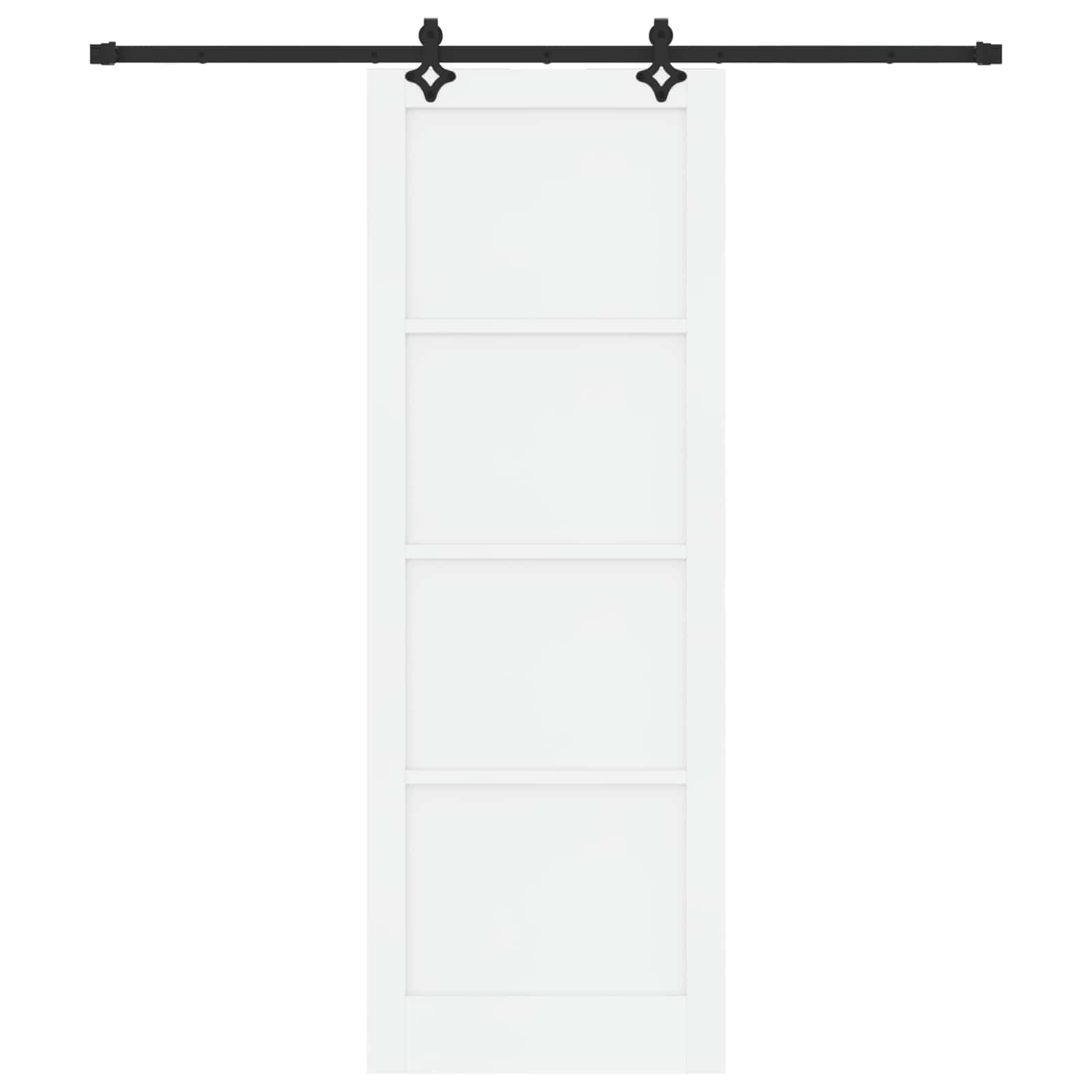 vidaXL Drzwi przesuwne ORKDAL Biały 83 x 232 cm Lite drewno sosnowe