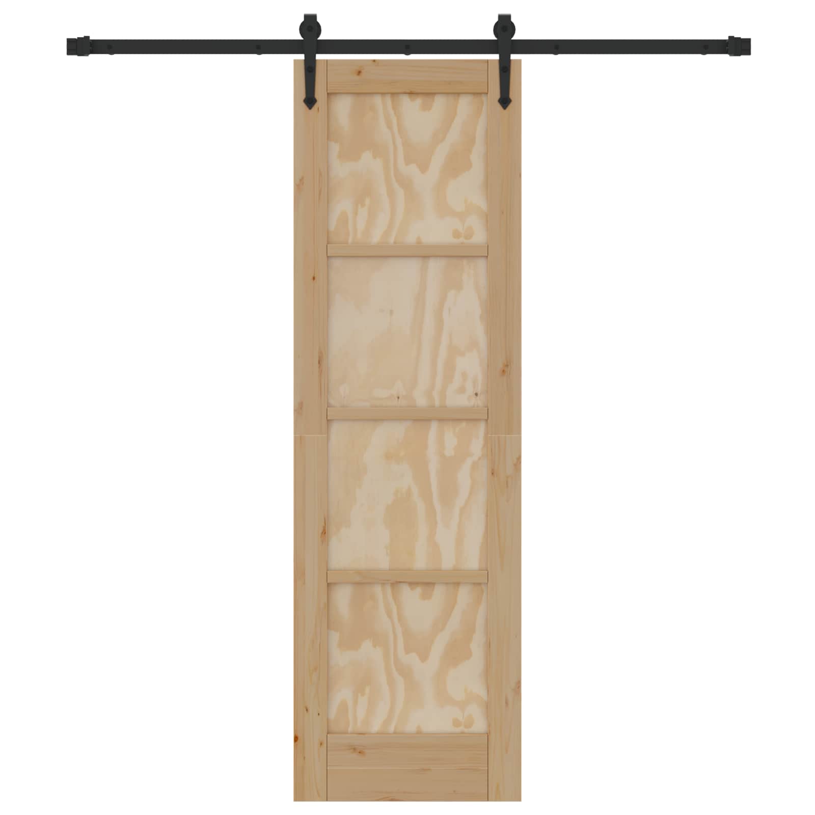 vidaXL Drzwi przesuwne ORKDAL Naturalny i czarny 61 x 198,5 cm