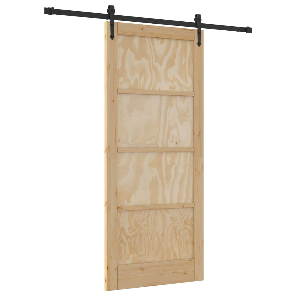 vidaXL Drzwi przesuwne ORKDAL 86 x 198,5 cm Lite drewno sosnowe
