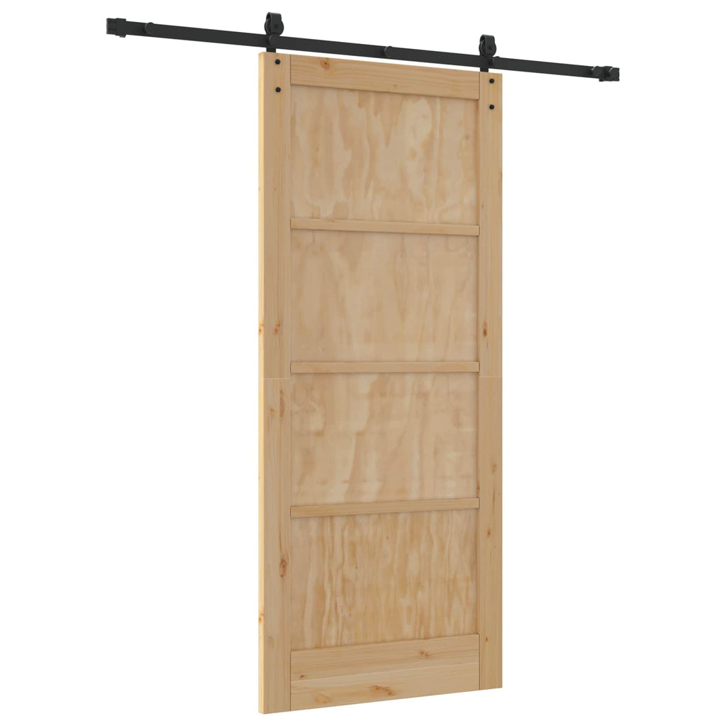 vidaXL Drzwi przesuwne ORKDAL 86 x 198,5 cm Lite drewno sosnowe