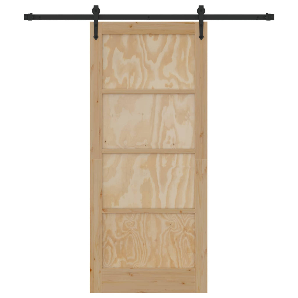 vidaXL Drzwi przesuwne ORKDAL 86 x 198,5 cm Lite drewno sosnowe