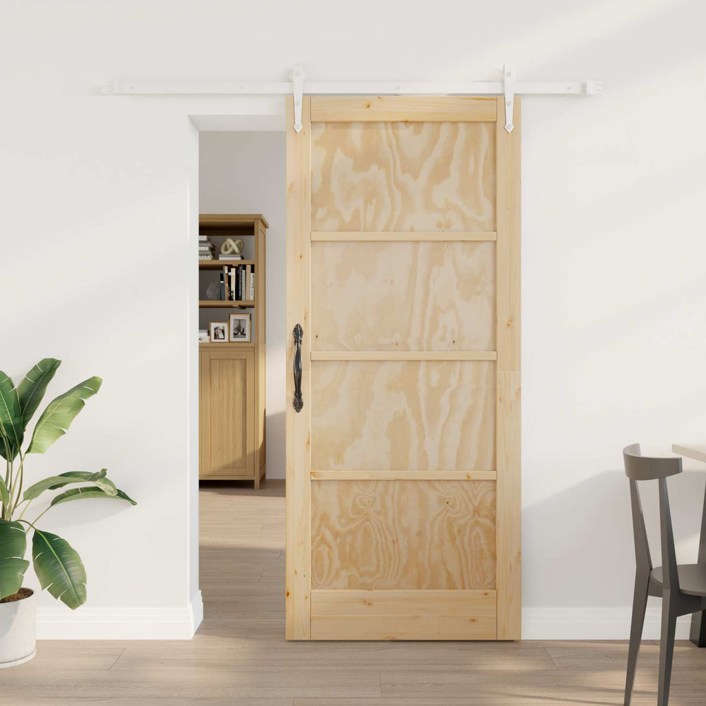 vidaXL Drzwi przesuwne ORKDAL 86 x 198,5 cm Lite drewno sosnowe