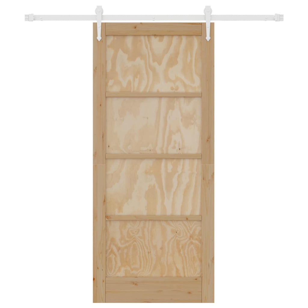 vidaXL Drzwi przesuwne ORKDAL 86 x 198,5 cm Lite drewno sosnowe
