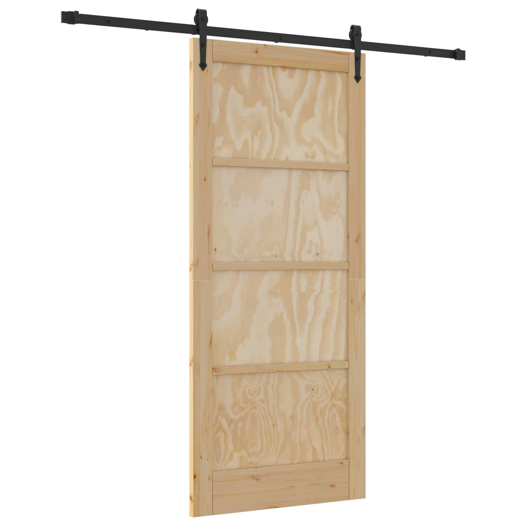 vidaXL Drzwi przesuwne ORKDAL 86 x 198,5 cm Lite drewno sosnowe