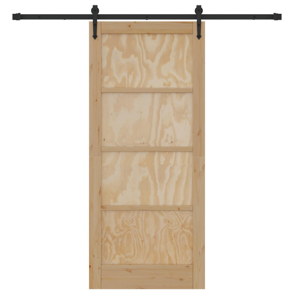 vidaXL Drzwi przesuwne ORKDAL 86 x 198,5 cm Lite drewno sosnowe