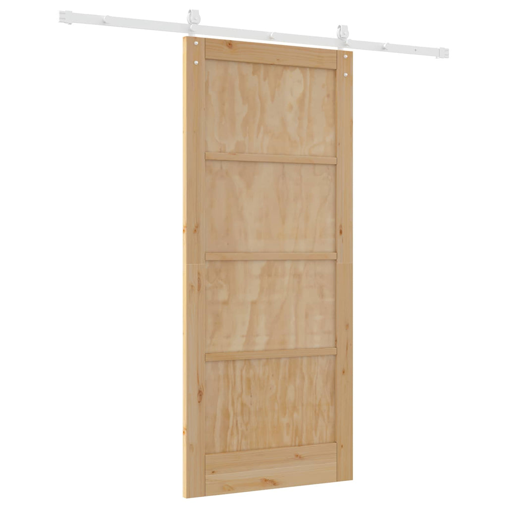 vidaXL Drzwi przesuwne ORKDAL 86 x 198,5 cm Lite drewno sosnowe