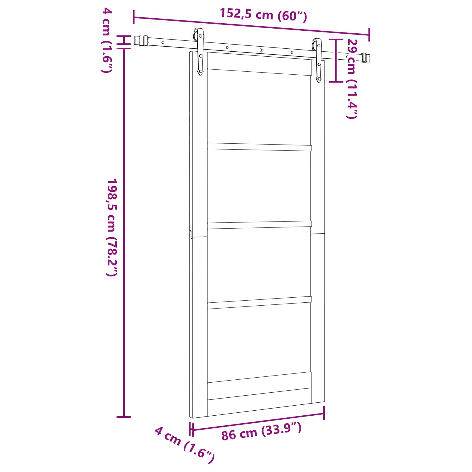 vidaXL Drzwi przesuwne ORKDAL naturalny 86 x 198,5 cm