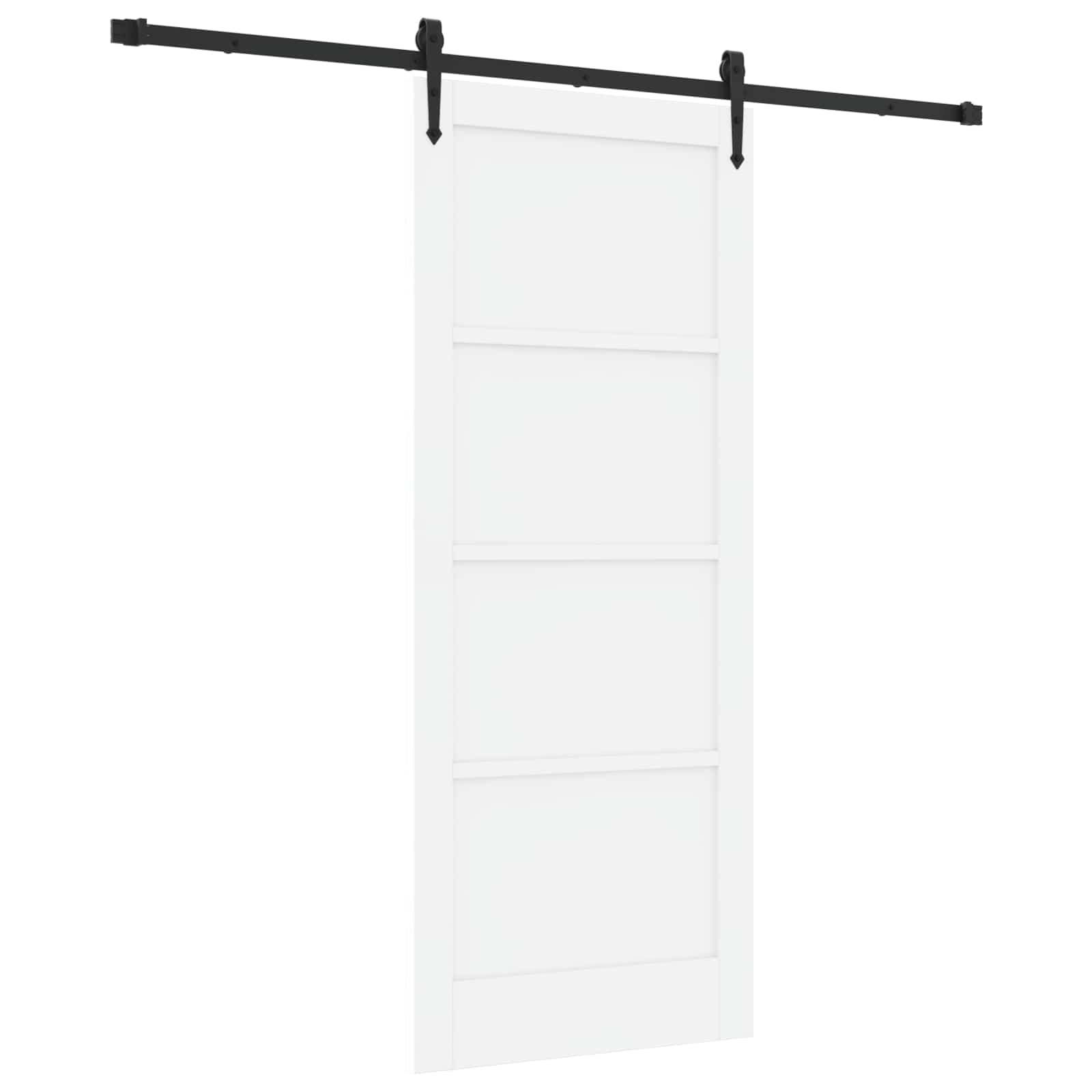 vidaXL Drzwi przesuwne ORKDAL Biały 83 x 202 cm Lite drewno sosnowe