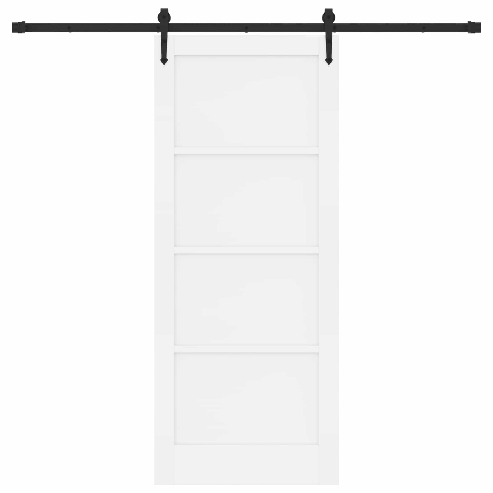 vidaXL Drzwi przesuwne ORKDAL Biały 83 x 202 cm Lite drewno sosnowe