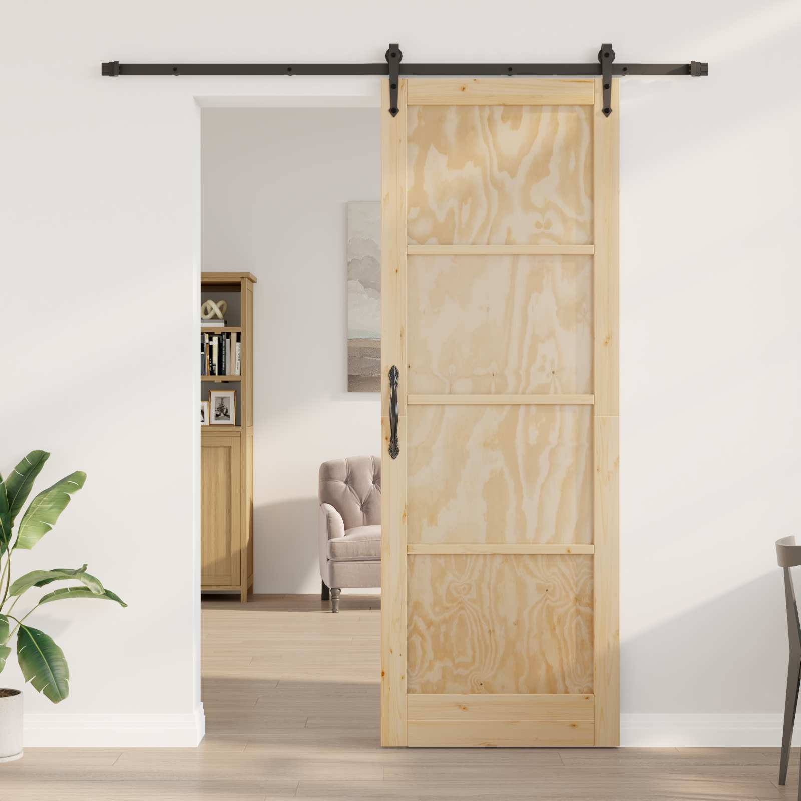 vidaXL Drzwi przesuwne ORKDAL naturalny 83 x 232 cm