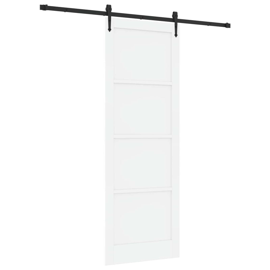 vidaXL Drzwi przesuwne ORKDAL Biały 83 x 232 cm Lite drewno sosnowe