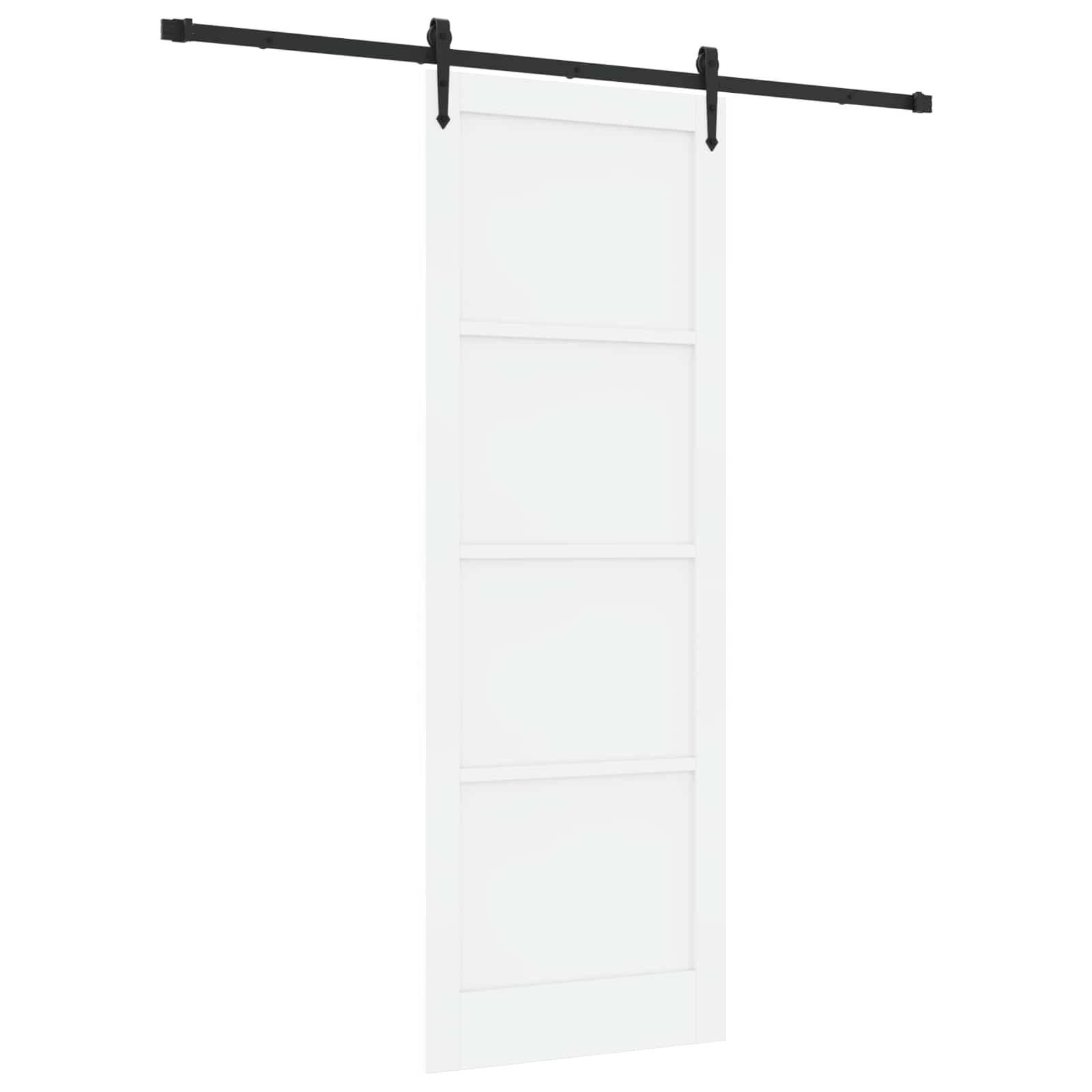 vidaXL Drzwi przesuwne ORKDAL Biały 83 x 232 cm Lite drewno sosnowe