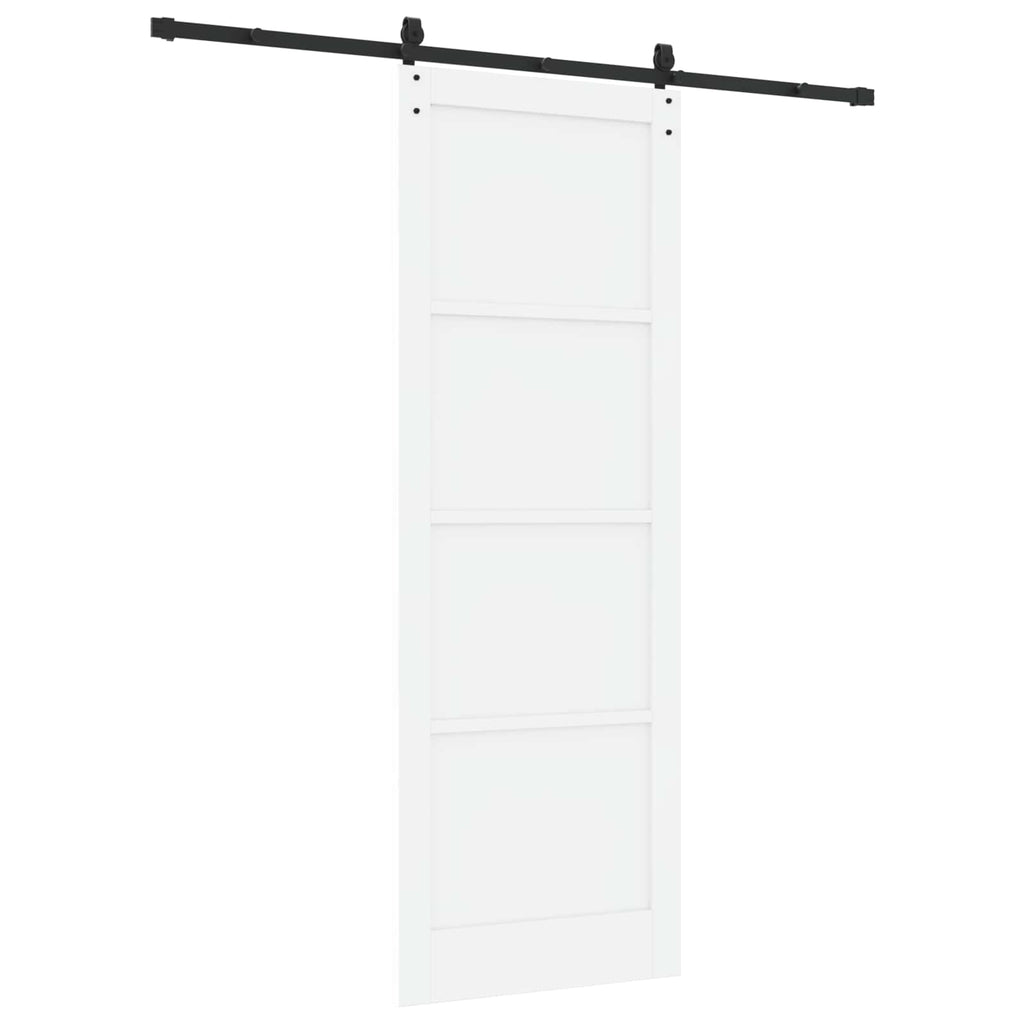 vidaXL Drzwi przesuwne ORKDAL Biały 83 x 232 cm Lite drewno sosnowe