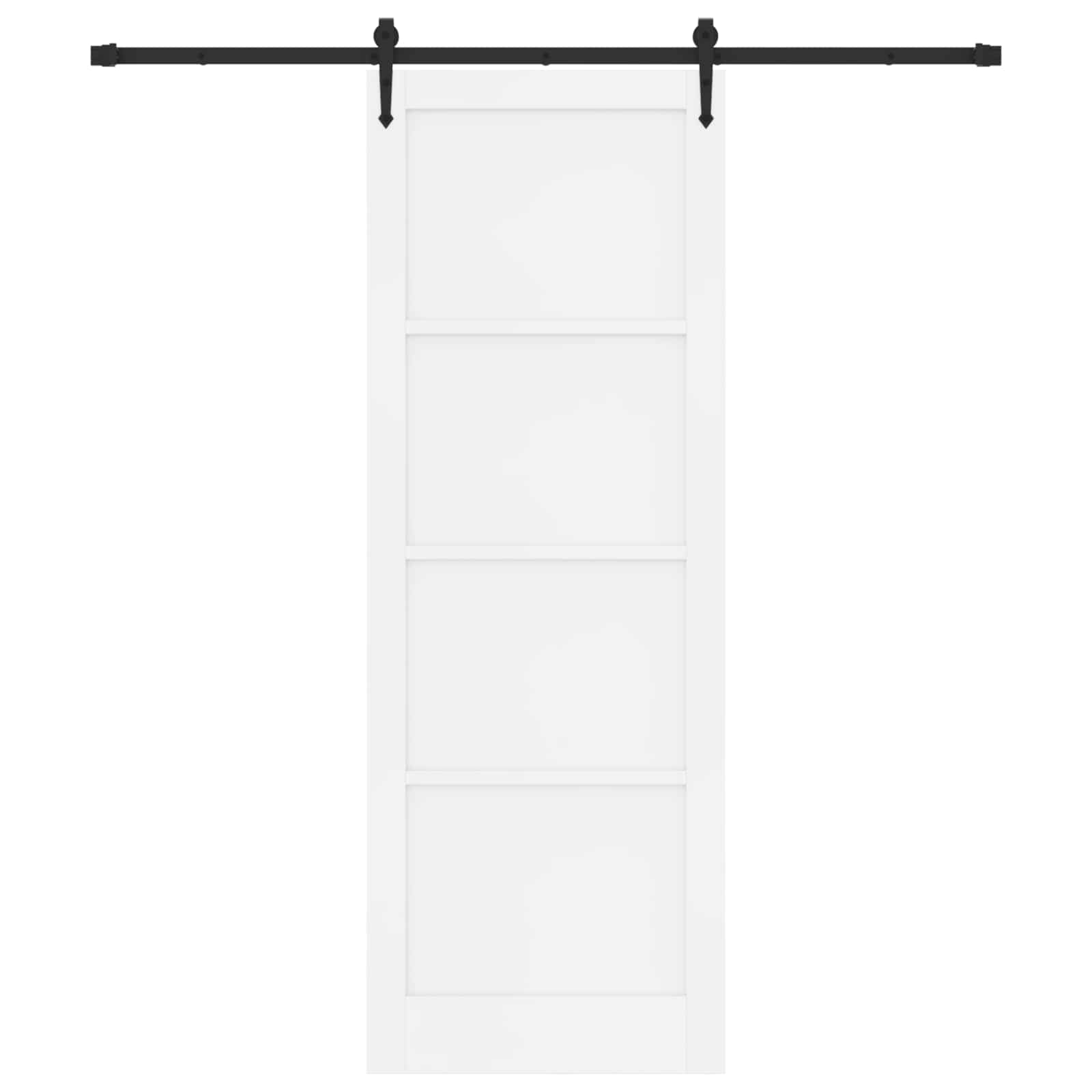 vidaXL Drzwi przesuwne ORKDAL Biały 83 x 232 cm Lite drewno sosnowe