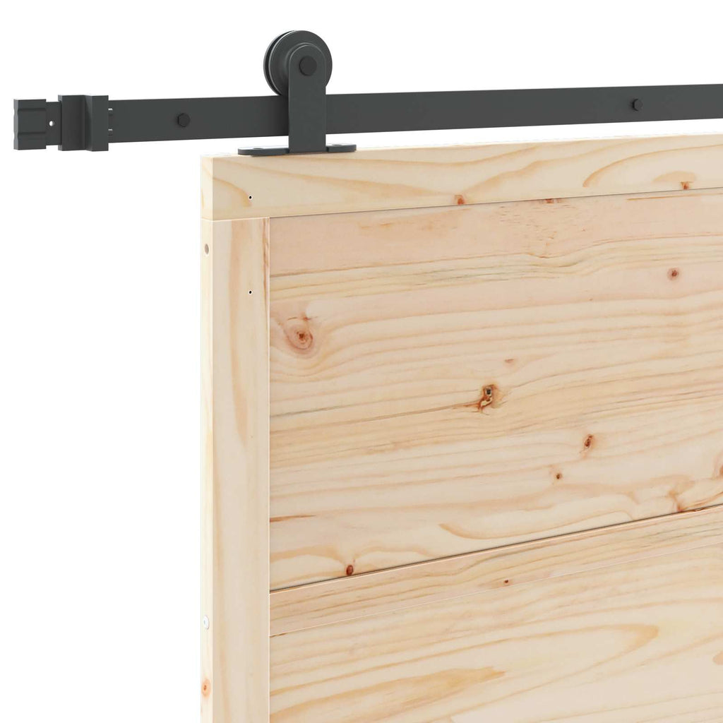 vidaXL Drzwi przesuwne naturalny 100 x 208 cm Lite drewno sosnowe