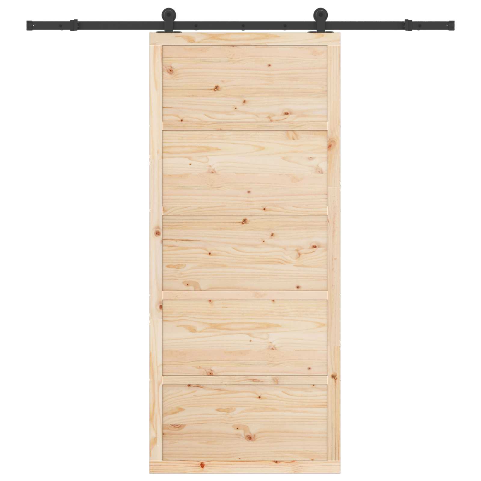 vidaXL Drzwi przesuwne naturalny 100 x 208 cm Lite drewno sosnowe