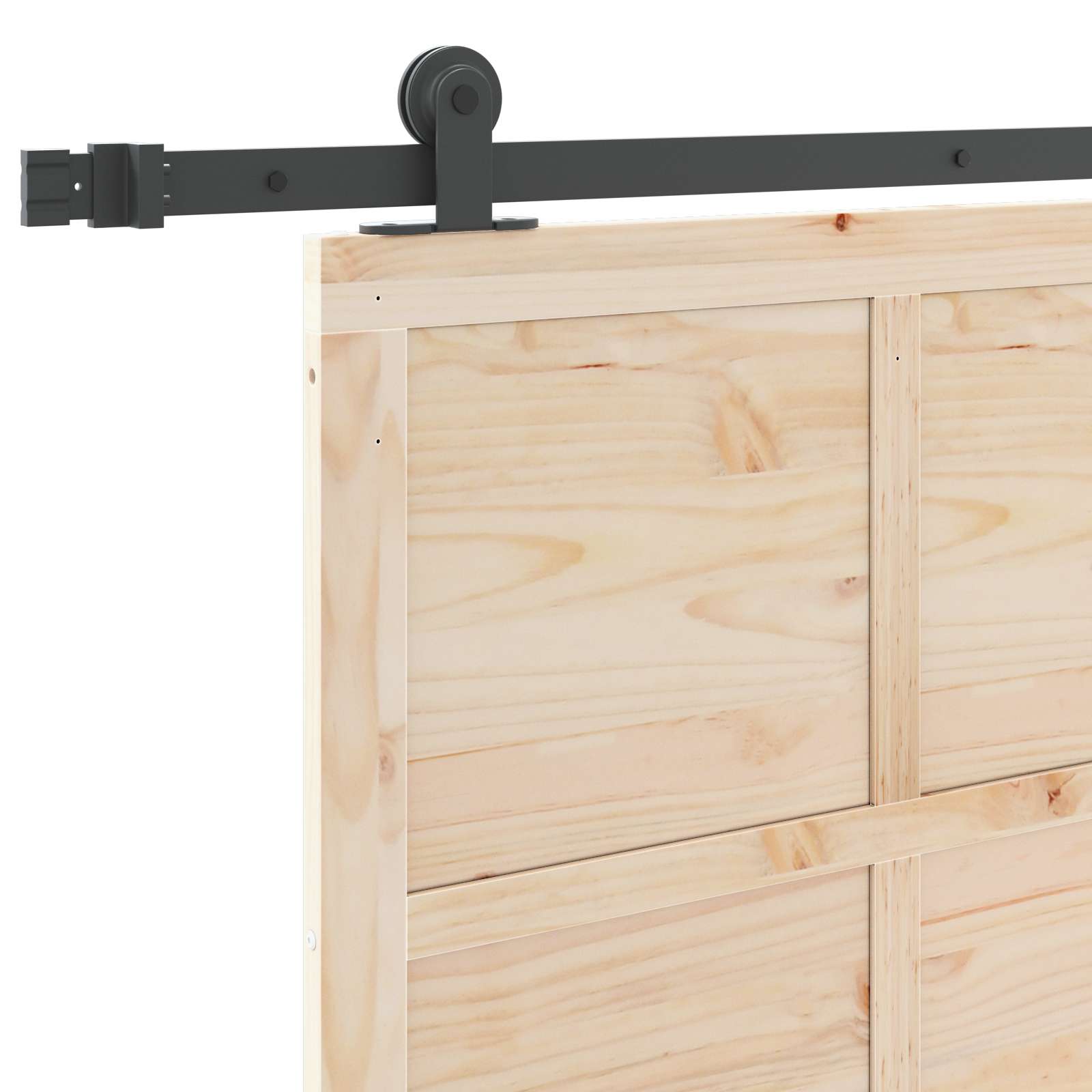 vidaXL Drzwi przesuwne naturalny 90 x 208 cm Lite drewno sosnowe