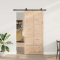 vidaXL Drzwi przesuwne naturalny 80 x 208 cm Lite drewno sosnowe