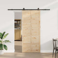 vidaXL Drzwi przesuwne naturalny 100 x 208 cm Lite drewno sosnowe