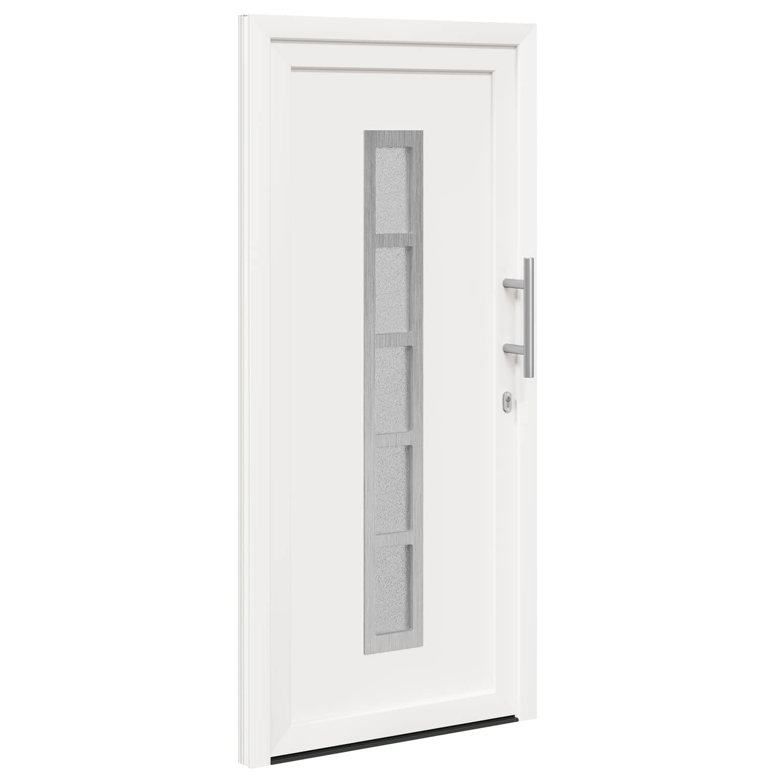vidaXL Drzwi Frontowe Biały 108 x 208 cm PVC