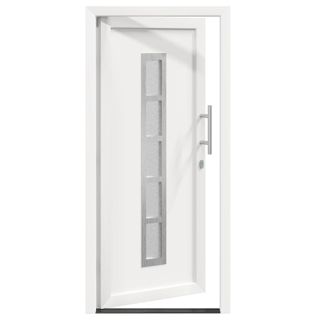 vidaXL Drzwi Frontowe Biały 108 x 208 cm PVC