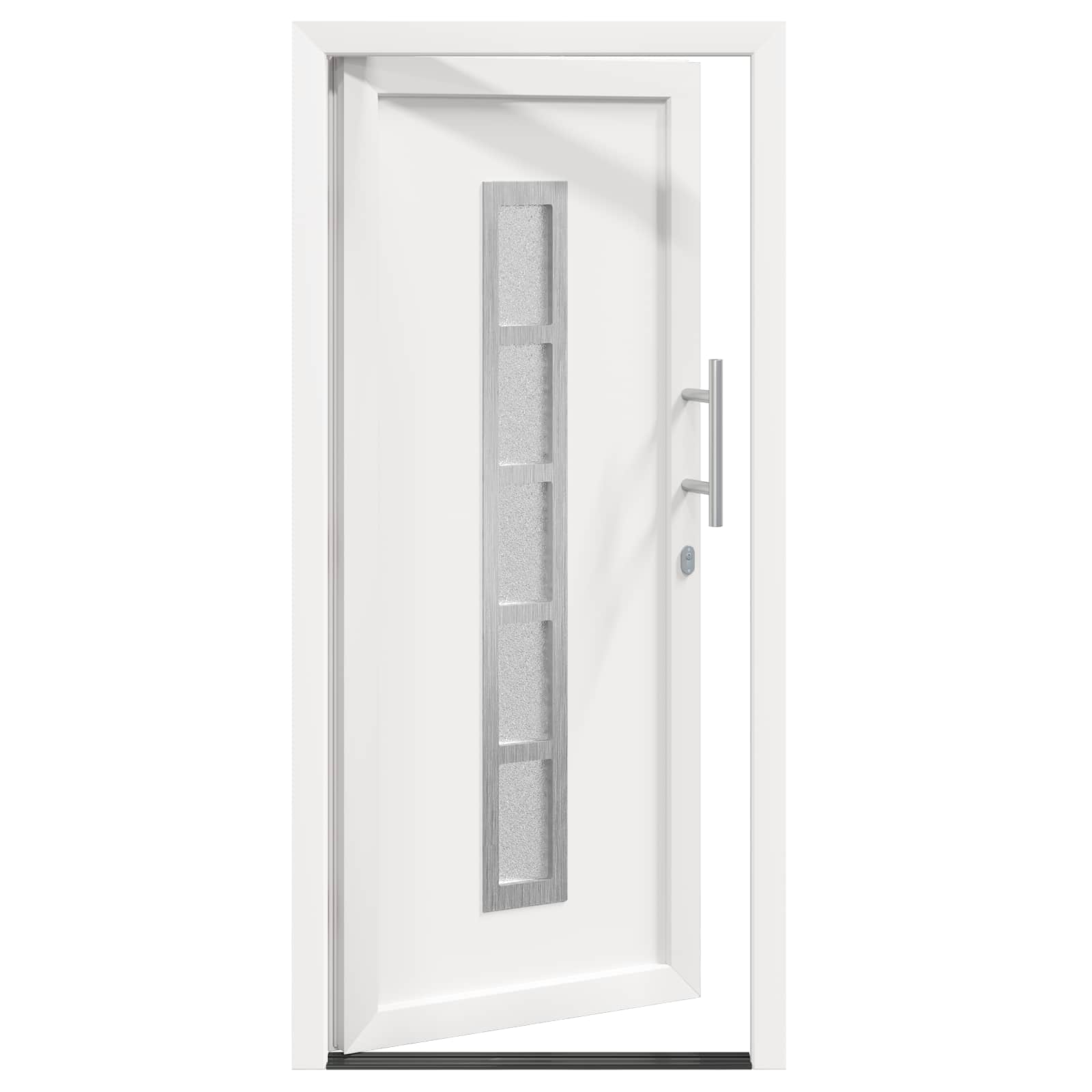vidaXL Drzwi Frontowe Biały 108 x 208 cm PVC