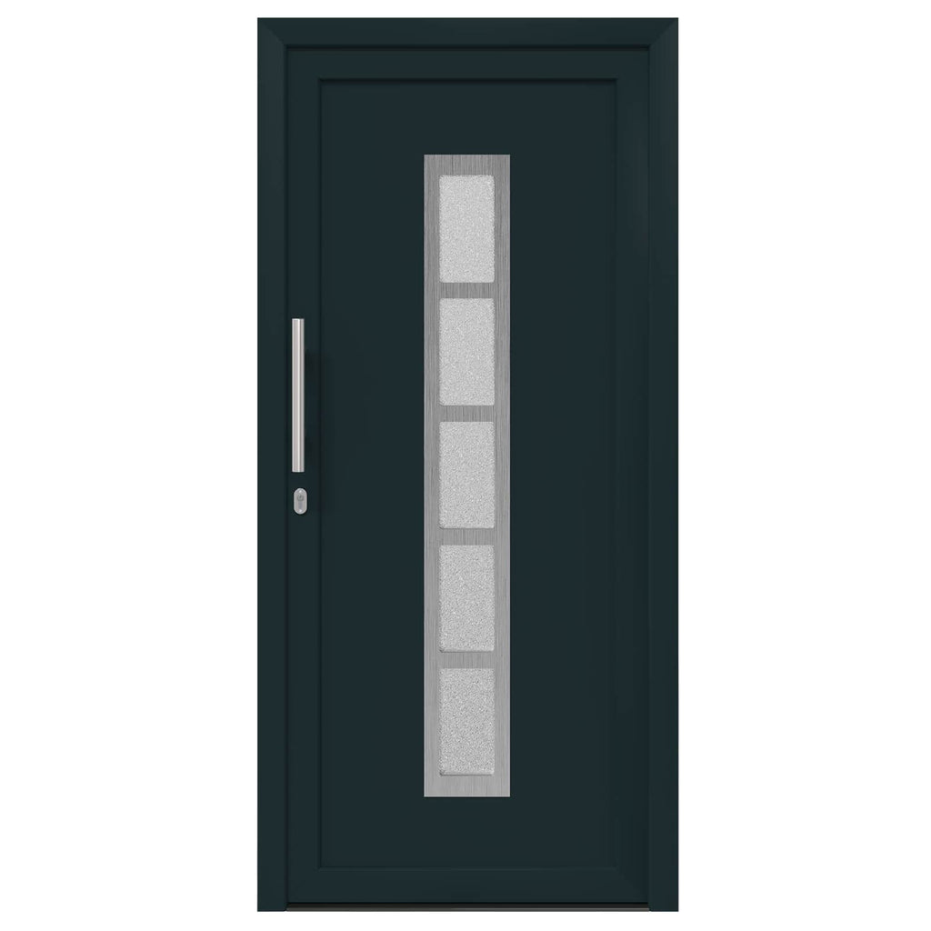 vidaXL Drzwi Frontowe antracytowy 88 x 200 cm PVC
