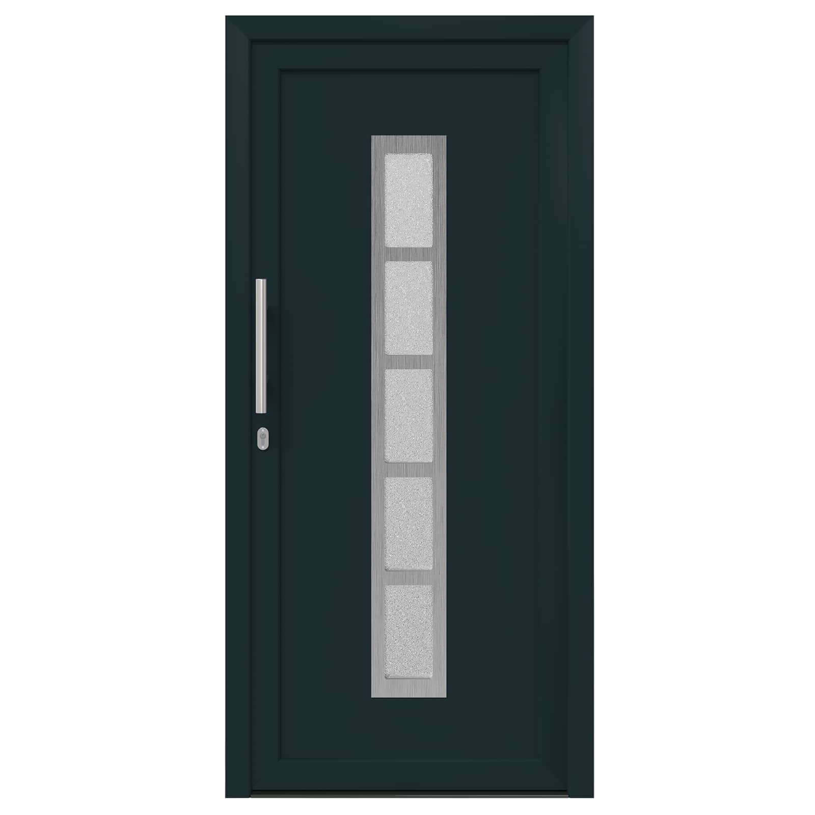 vidaXL Drzwi Frontowe antracytowy 88 x 200 cm PVC
