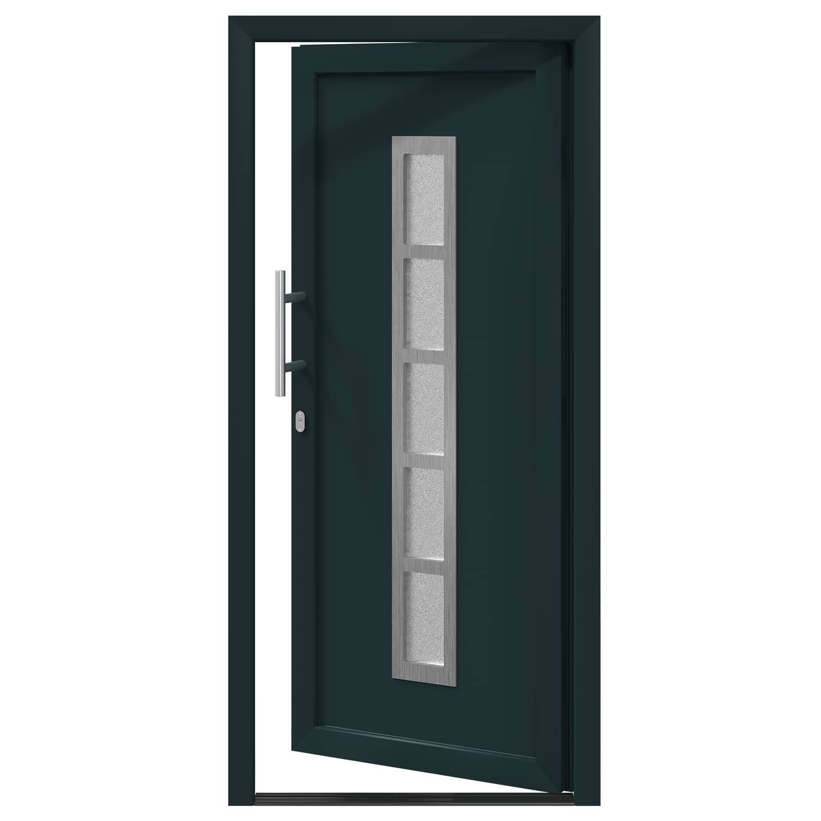 vidaXL Drzwi Frontowe antracytowy 98 x 200 cm PVC