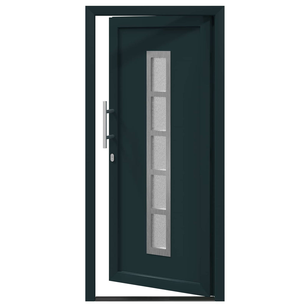 vidaXL Drzwi Frontowe antracytowy 98 x 208 cm PVC