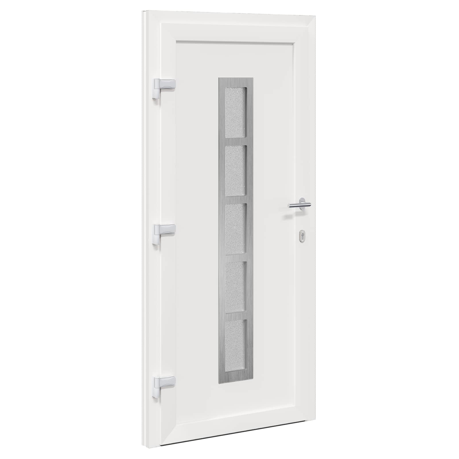 vidaXL Drzwi Frontowe antracytowy 98 x 208 cm PVC