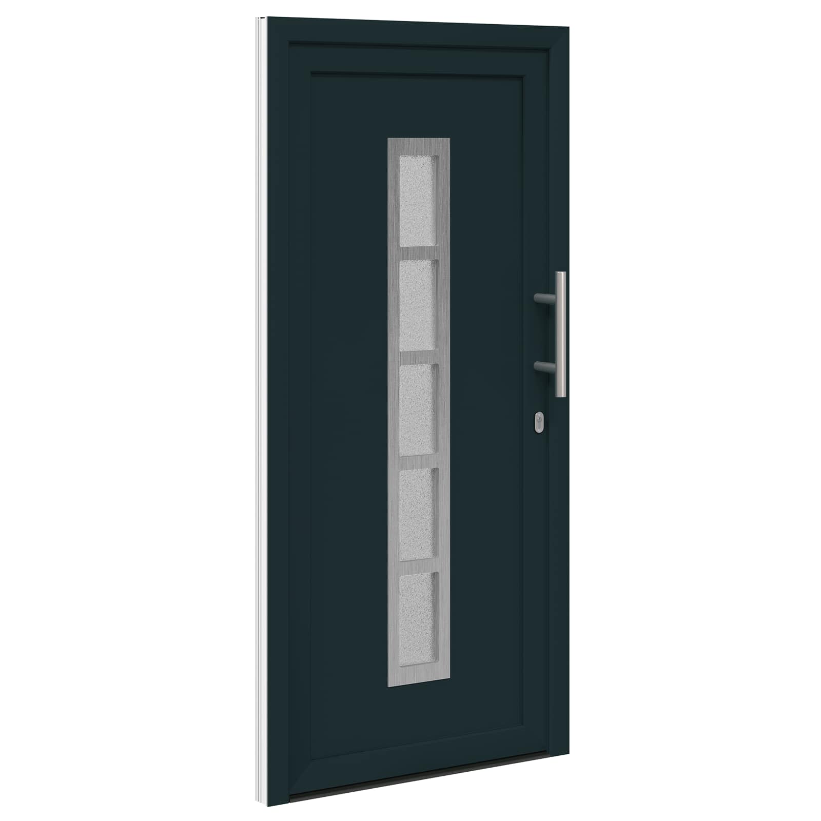 vidaXL Drzwi Frontowe antracytowy 98 x 208 cm PVC