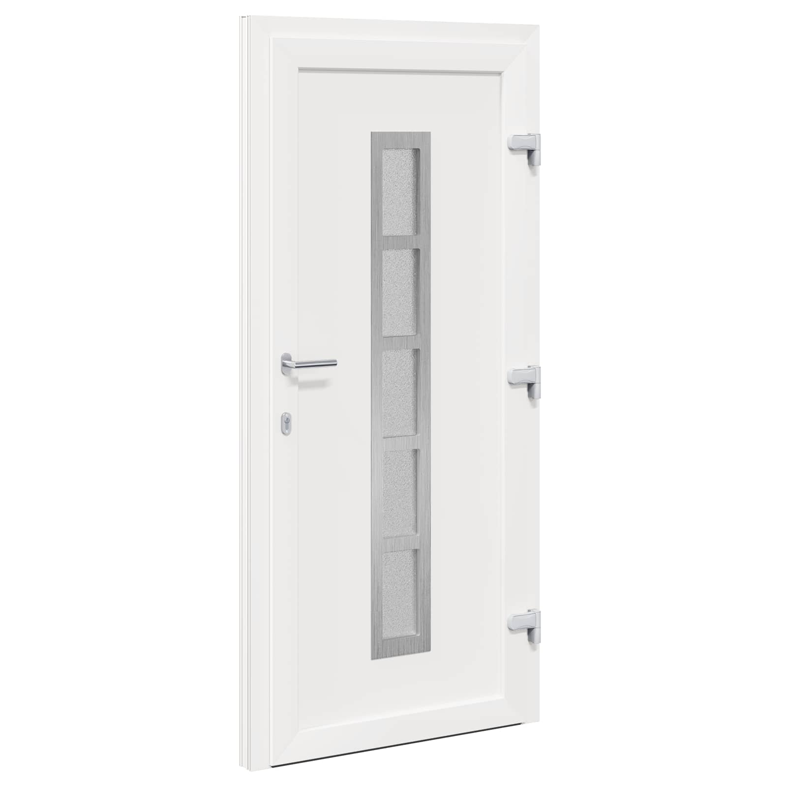 vidaXL Drzwi Frontowe antracytowy 98 x 208 cm PVC