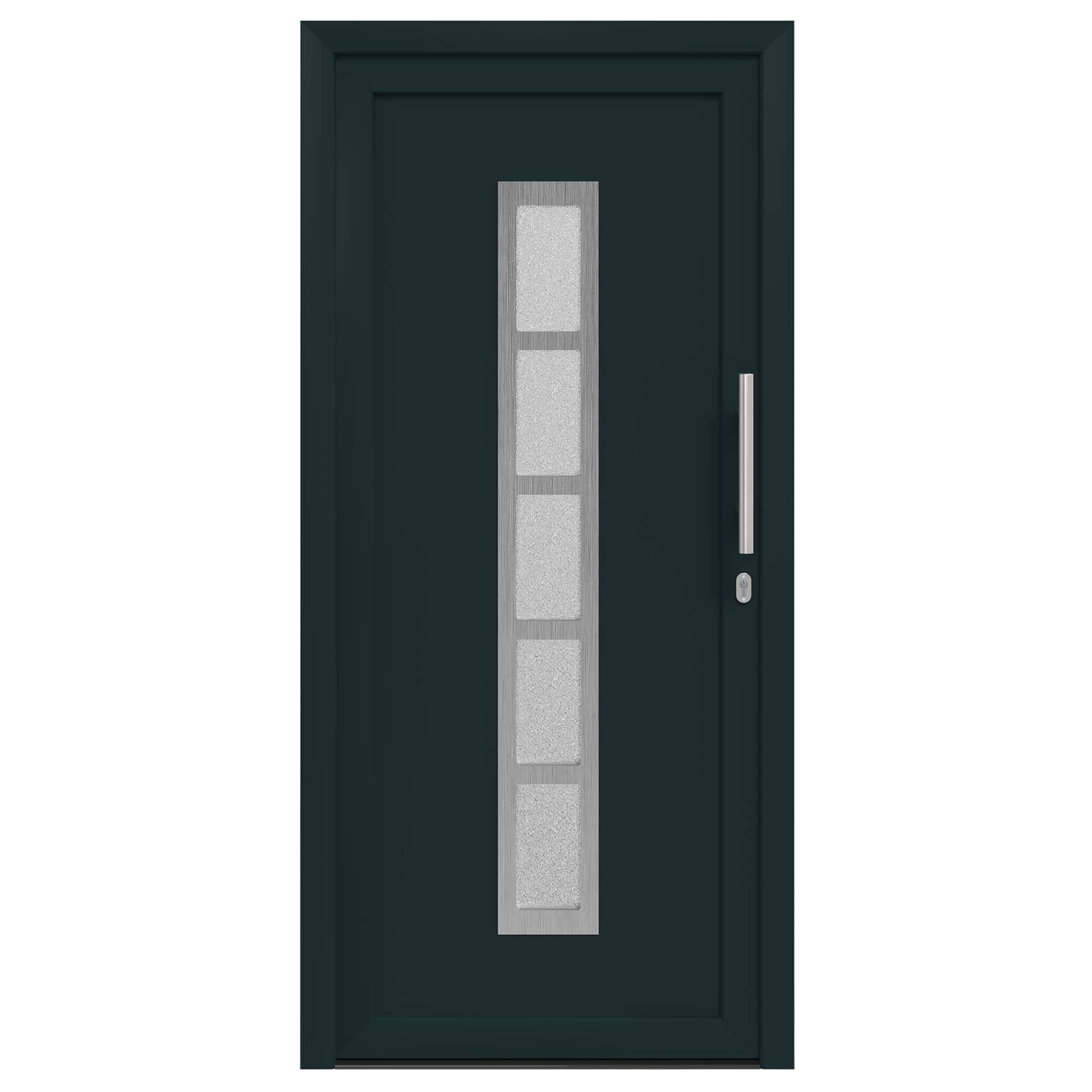 vidaXL Drzwi Frontowe antracytowy 98 x 208 cm PVC