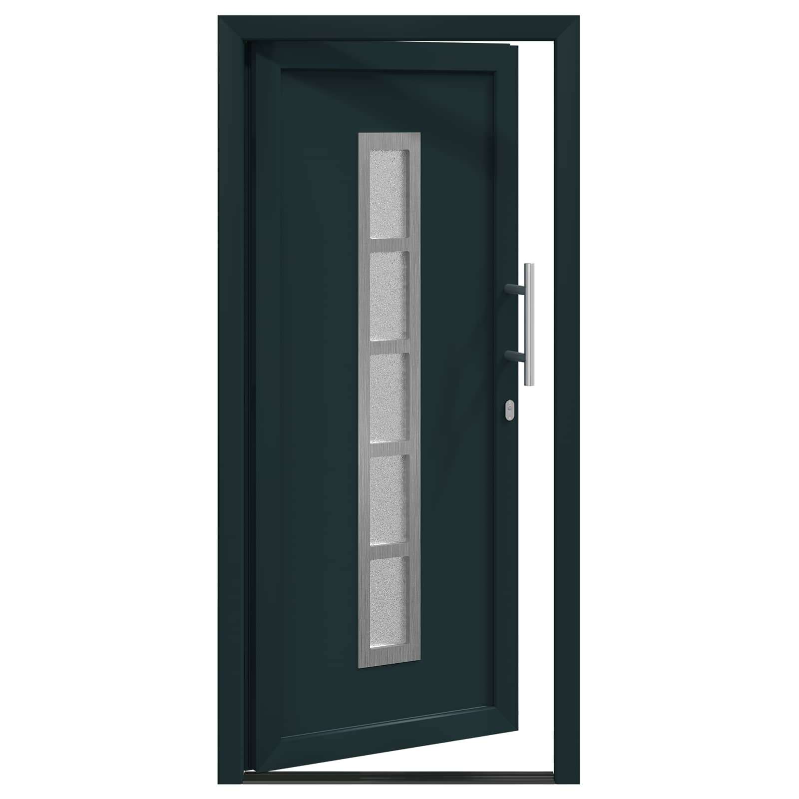 vidaXL Drzwi Frontowe antracytowy 108 x 208 cm PVC