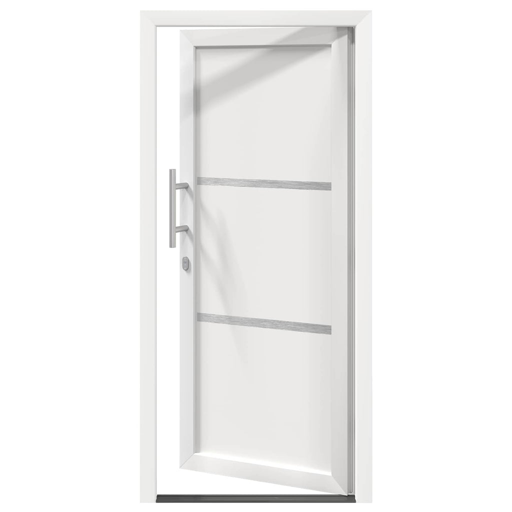vidaXL Drzwi Frontowe Biały 88 x 200 cm PVC