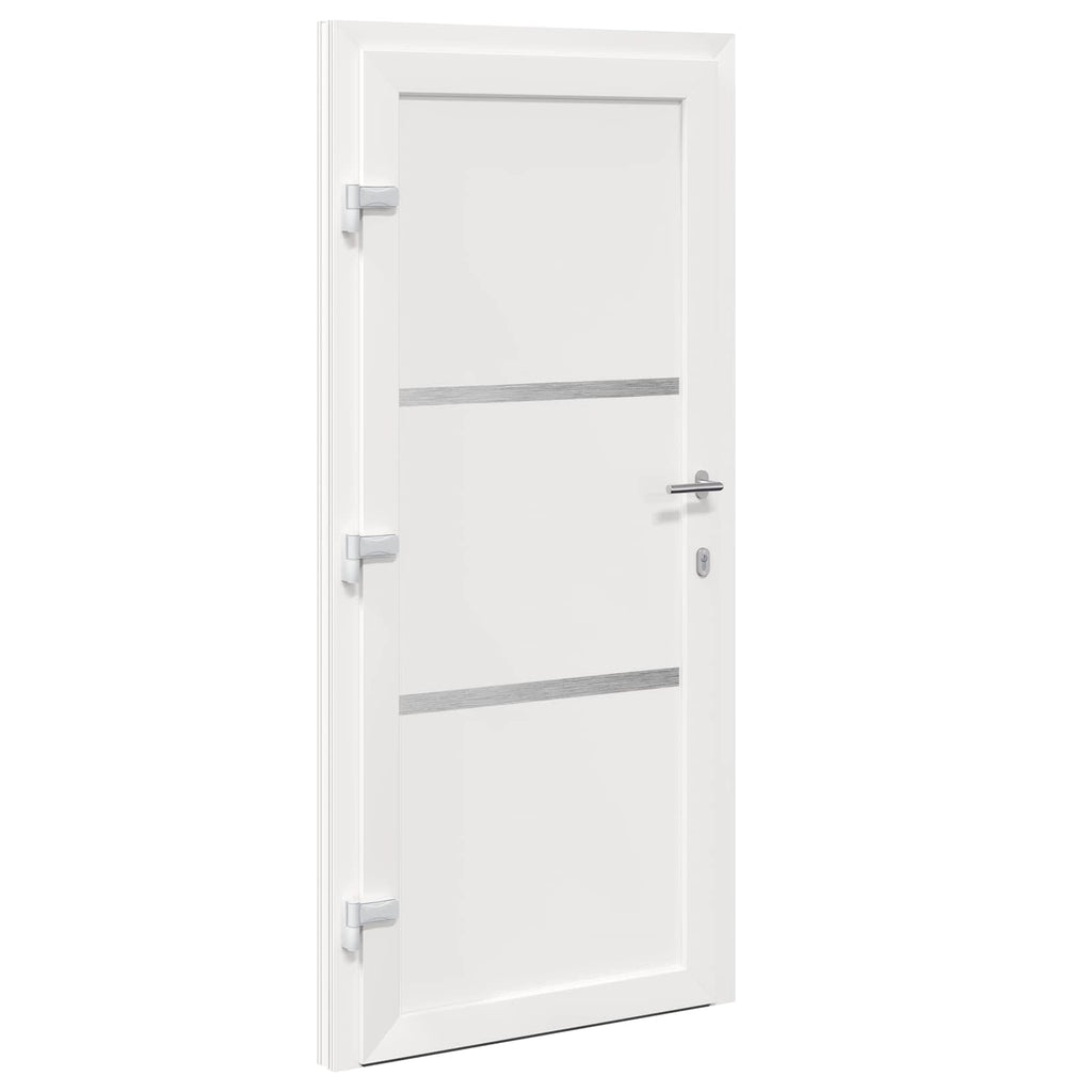 vidaXL Drzwi Frontowe Biały 88 x 200 cm PVC