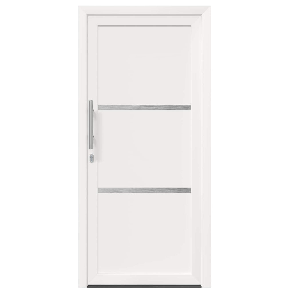 vidaXL Drzwi Frontowe Biały 88 x 200 cm PVC