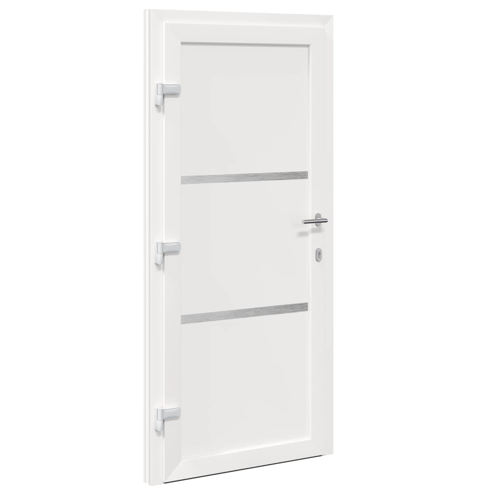 vidaXL Drzwi Frontowe Biały 98 x 200 cm PVC
