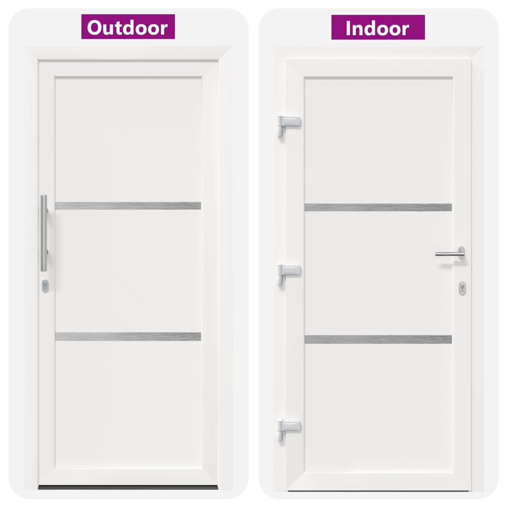 vidaXL Drzwi Frontowe Biały 98 x 200 cm PVC