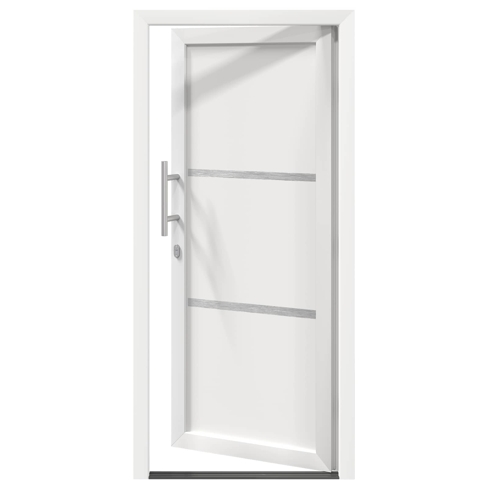vidaXL Drzwi Frontowe Biały 98 x 208 cm PVC