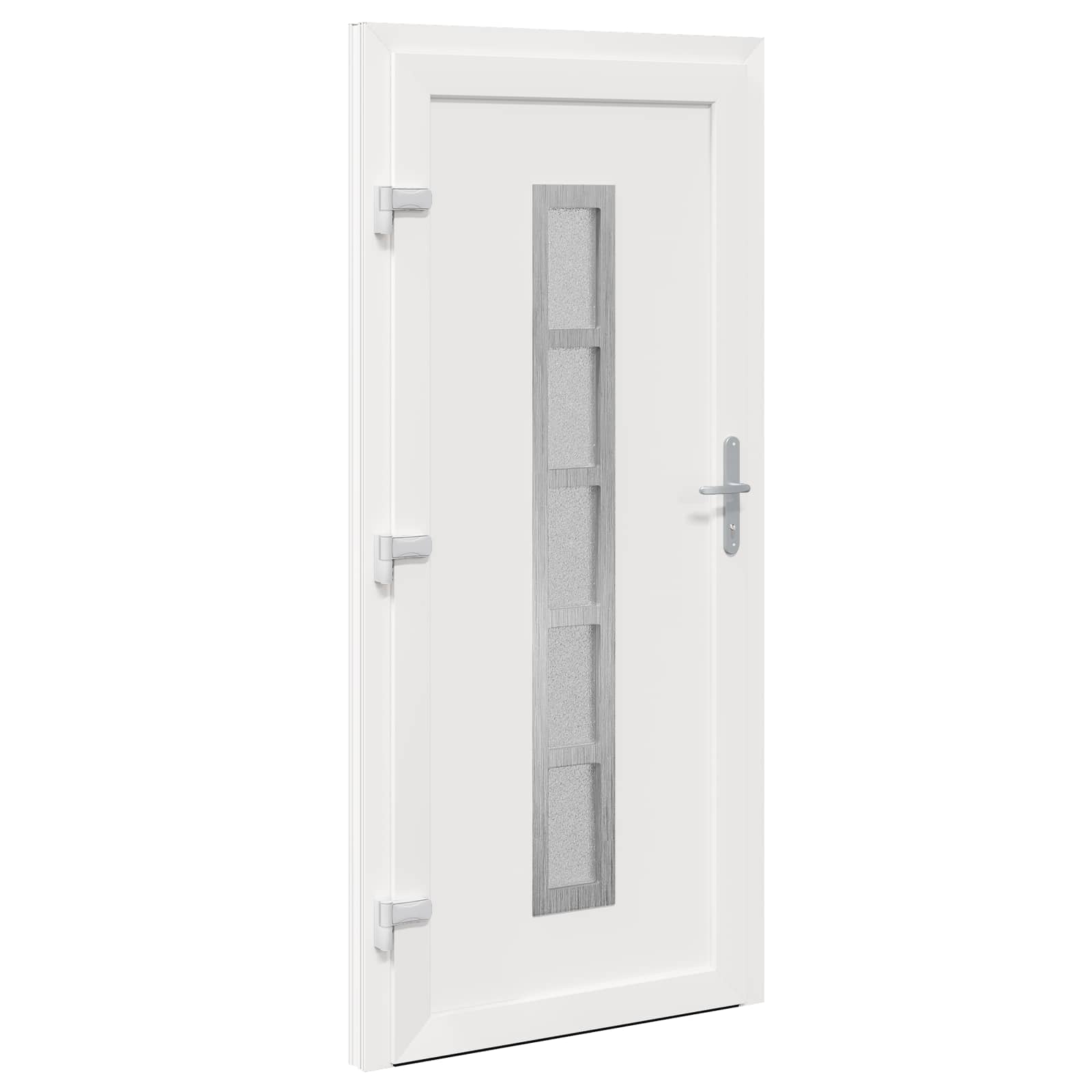 vidaXL Drzwi Frontowe Biały 88 x 200 cm PVC
