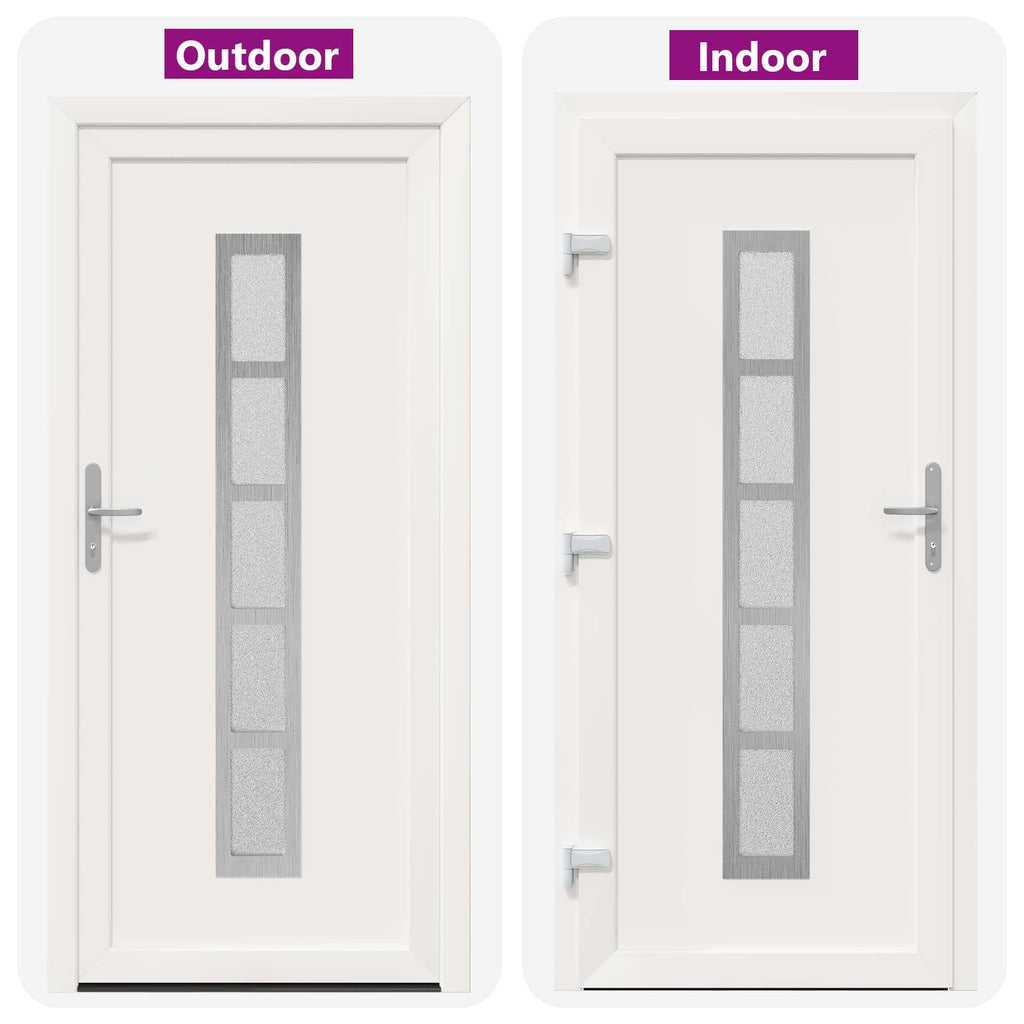 vidaXL Drzwi Frontowe Biały 88 x 200 cm PVC