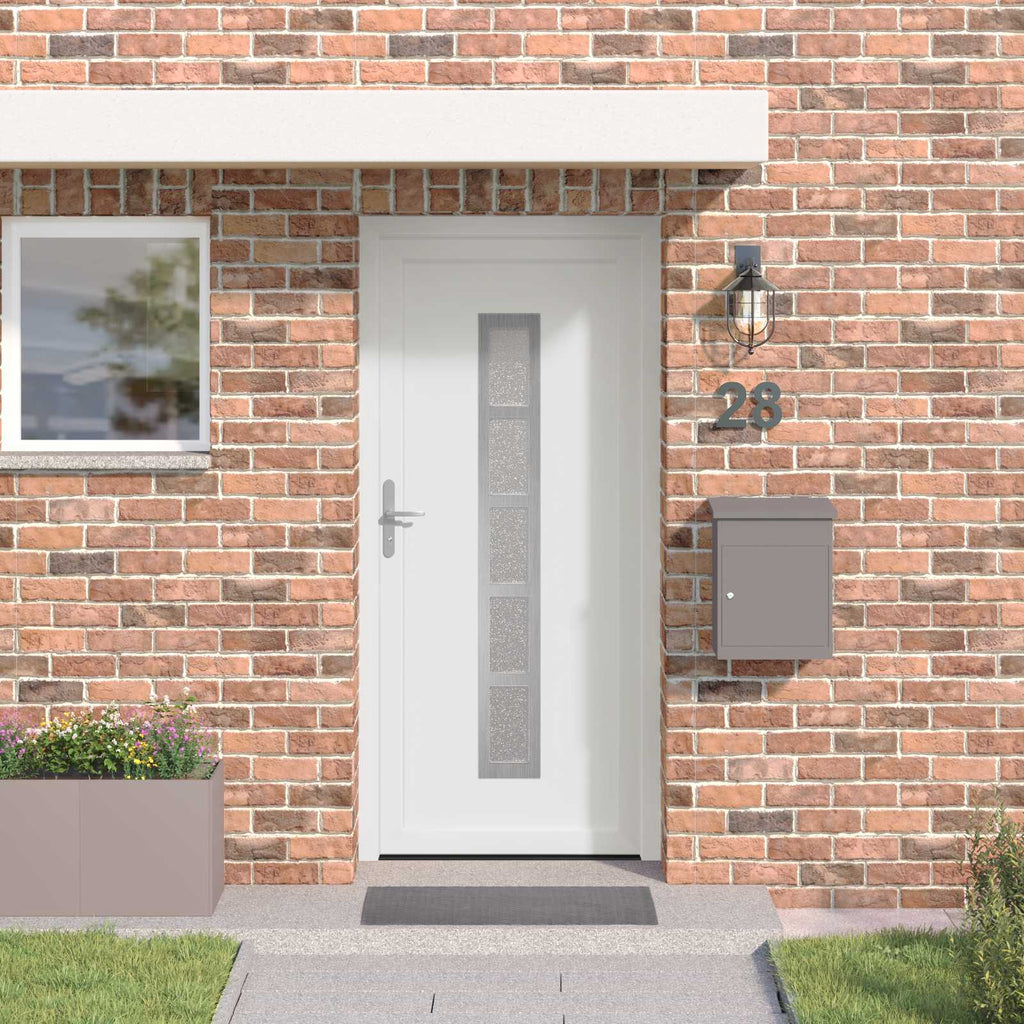 vidaXL Drzwi Frontowe Biały 108 x 208 cm PVC