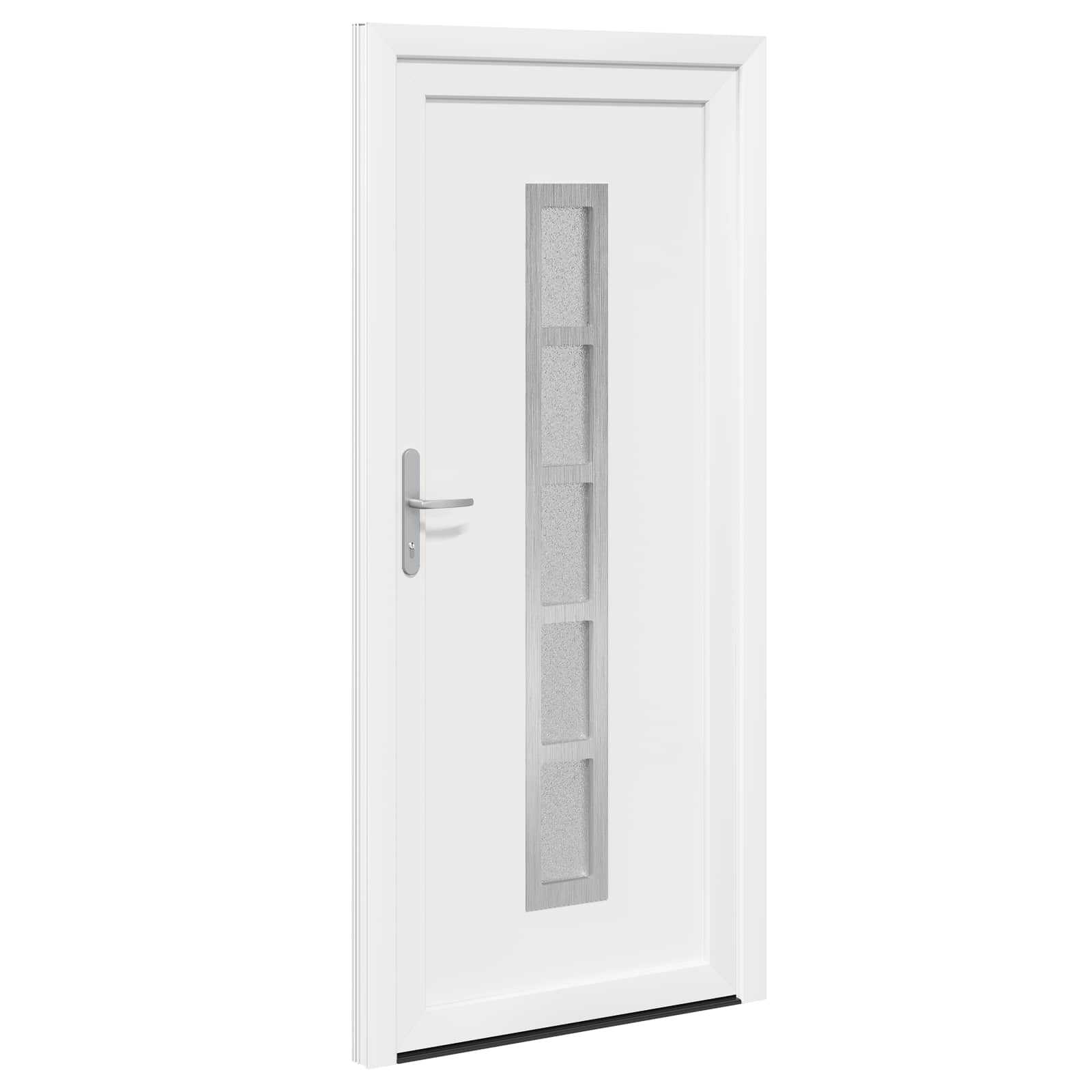 vidaXL Drzwi Frontowe Biały 108 x 208 cm PVC