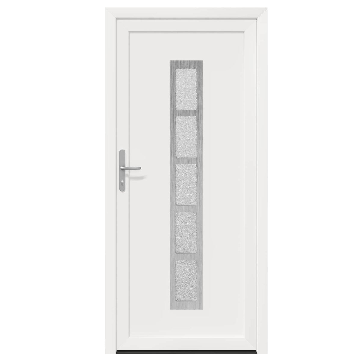 vidaXL Drzwi Frontowe Biały 108 x 208 cm PVC